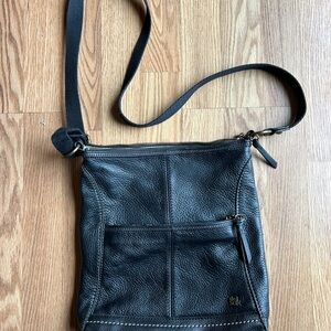 Y2K The Sak Black Leather Crossbody Bag